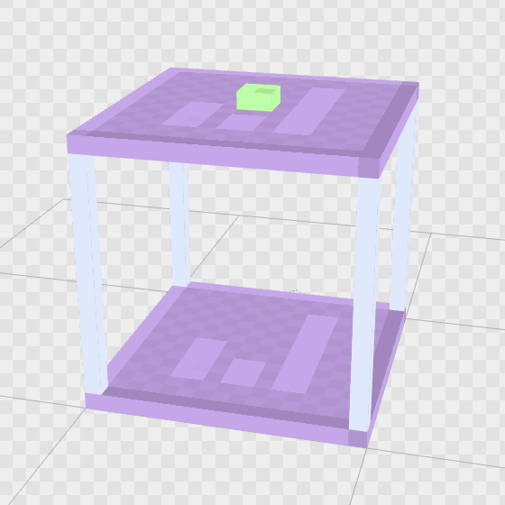 Зелений блок у верхній центральній точці