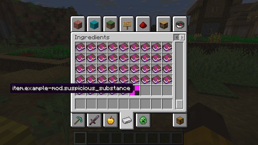 Предмет в группе ингредиентов