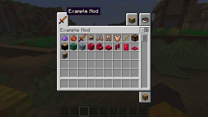 Законченная вкладка с переводом и предметами